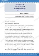 Đề thi học kì 1 Văn 10 Kết nối tri thức - Đề số 9